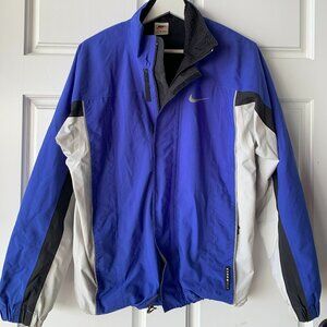 Nike NYC 1996 marathon thick liner wind jacket women's size XS blue storm-fit